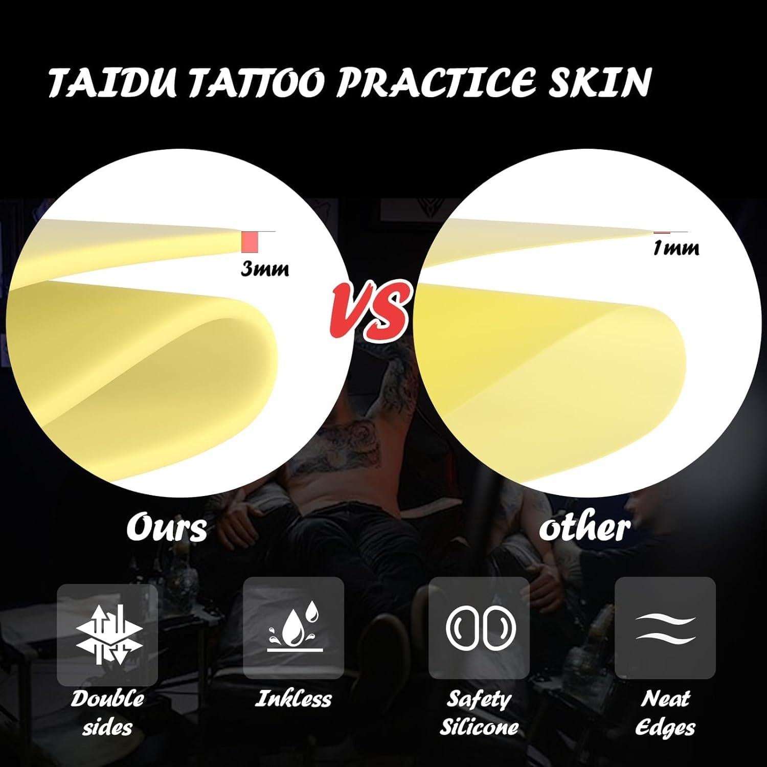 6 Piezas Pieles Falsas para Tatuar TAIDU 30.48x20.32 cm