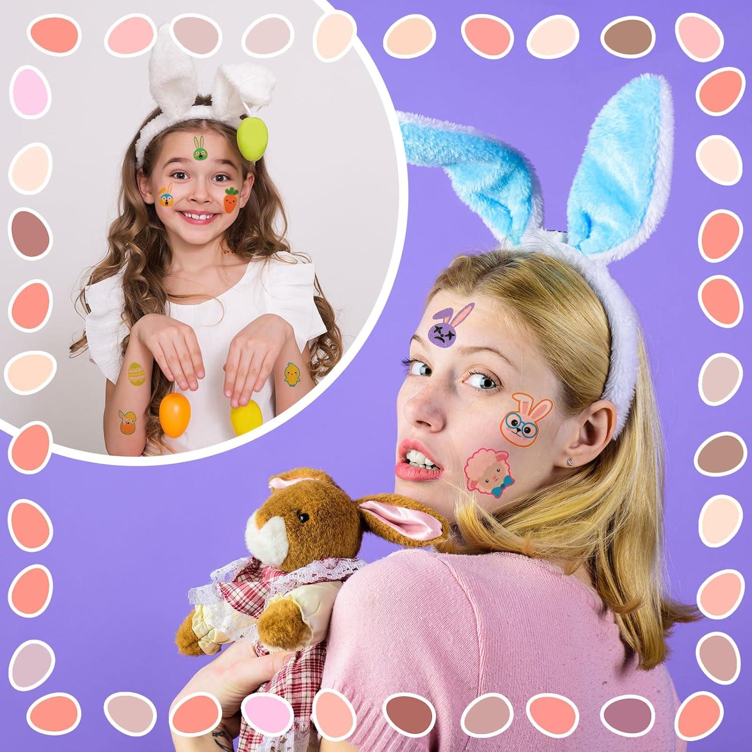 Tatuajes Temporales de Pascua Nosiny - 240 Stickers Brillantes