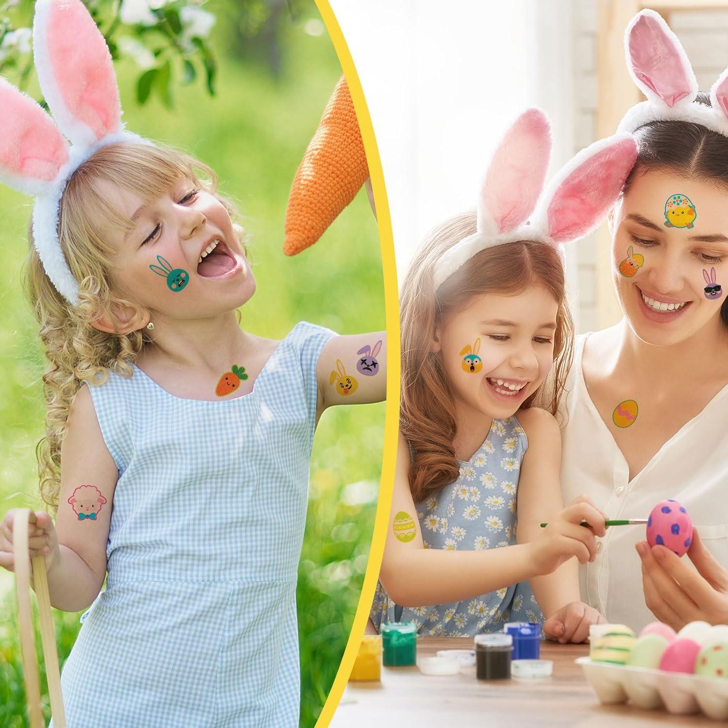 Tatuajes Temporales de Pascua Nosiny - 240 Stickers Brillantes