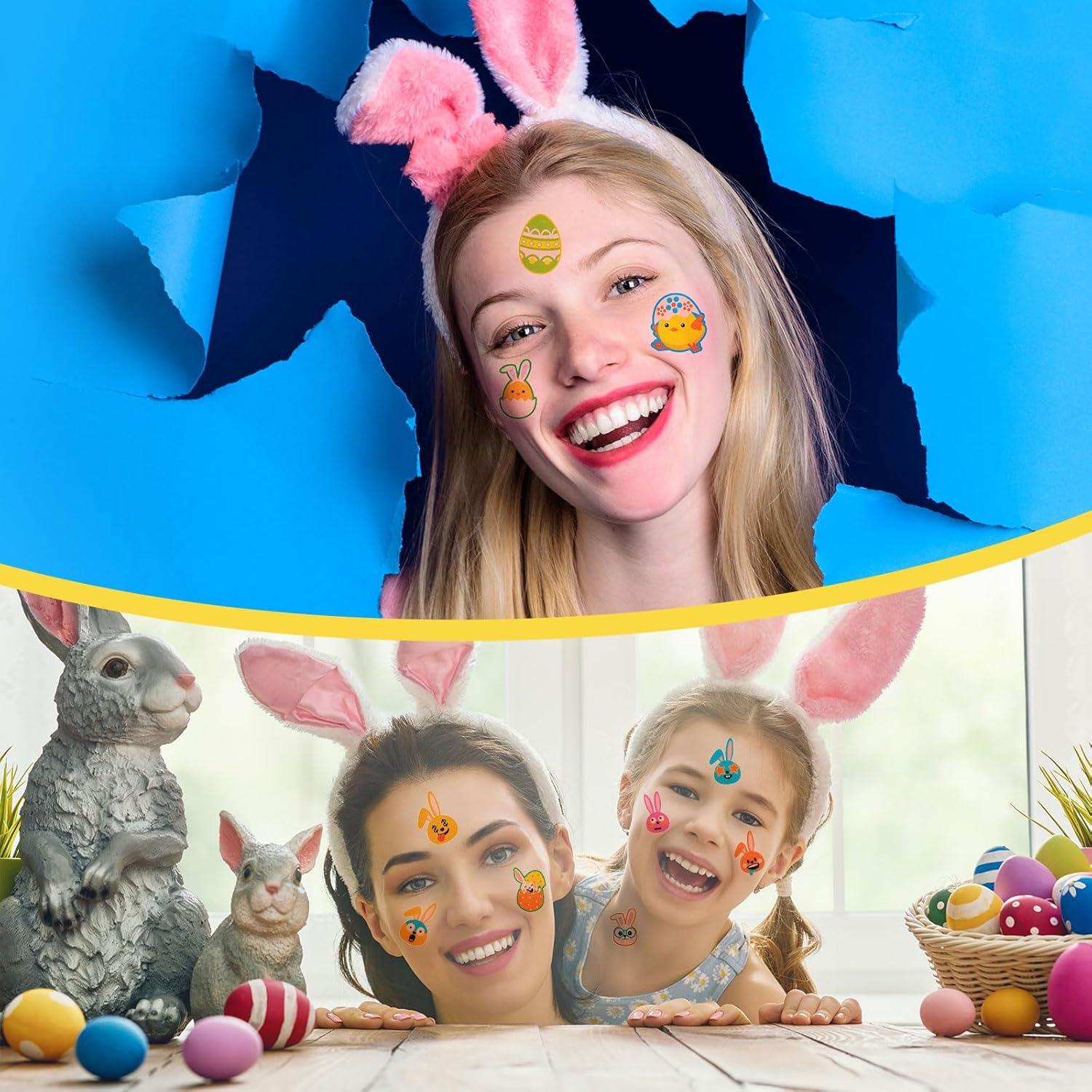 Tatuajes Temporales de Pascua Nosiny - 240 Stickers Brillantes