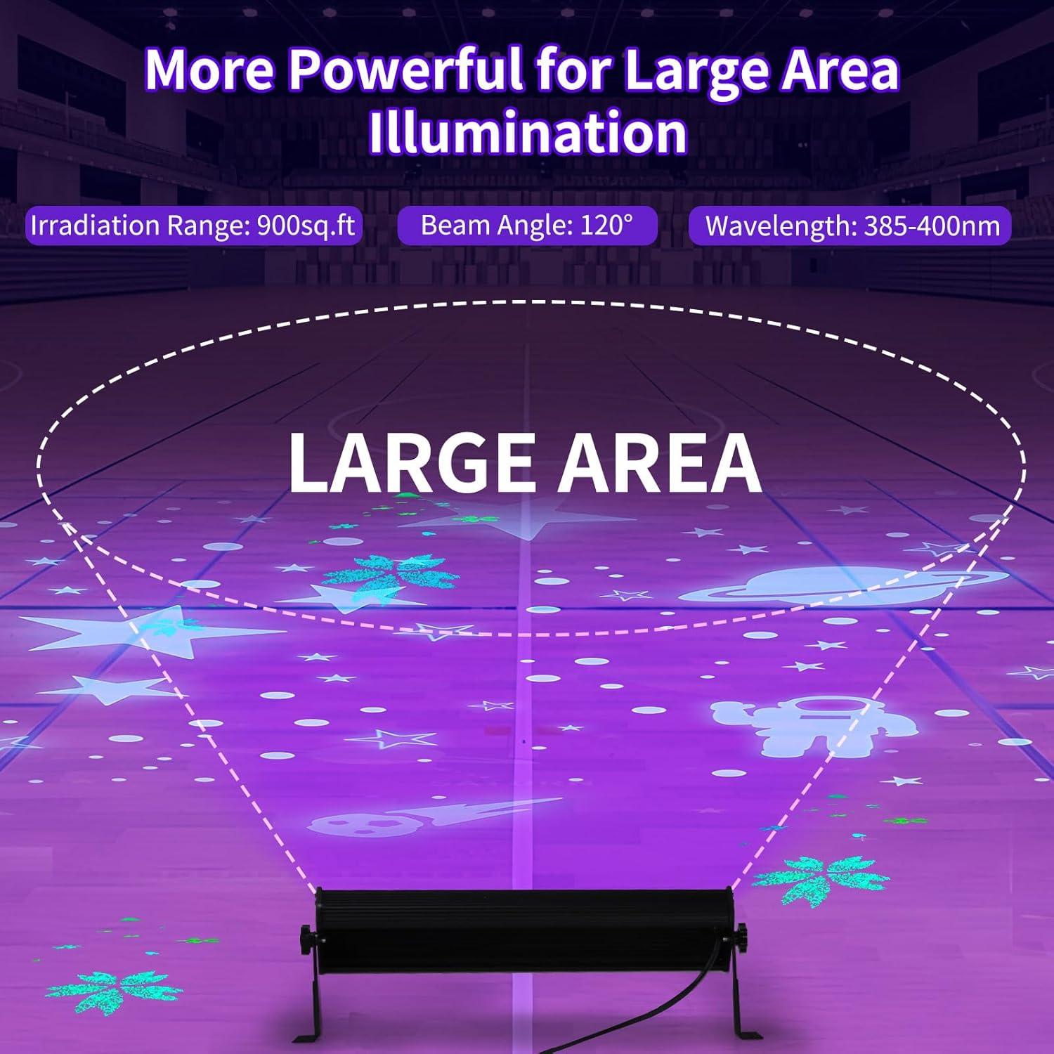 Barra de luz negra LED 72W ISUERFY IP66 108 LEDs 42.93cm