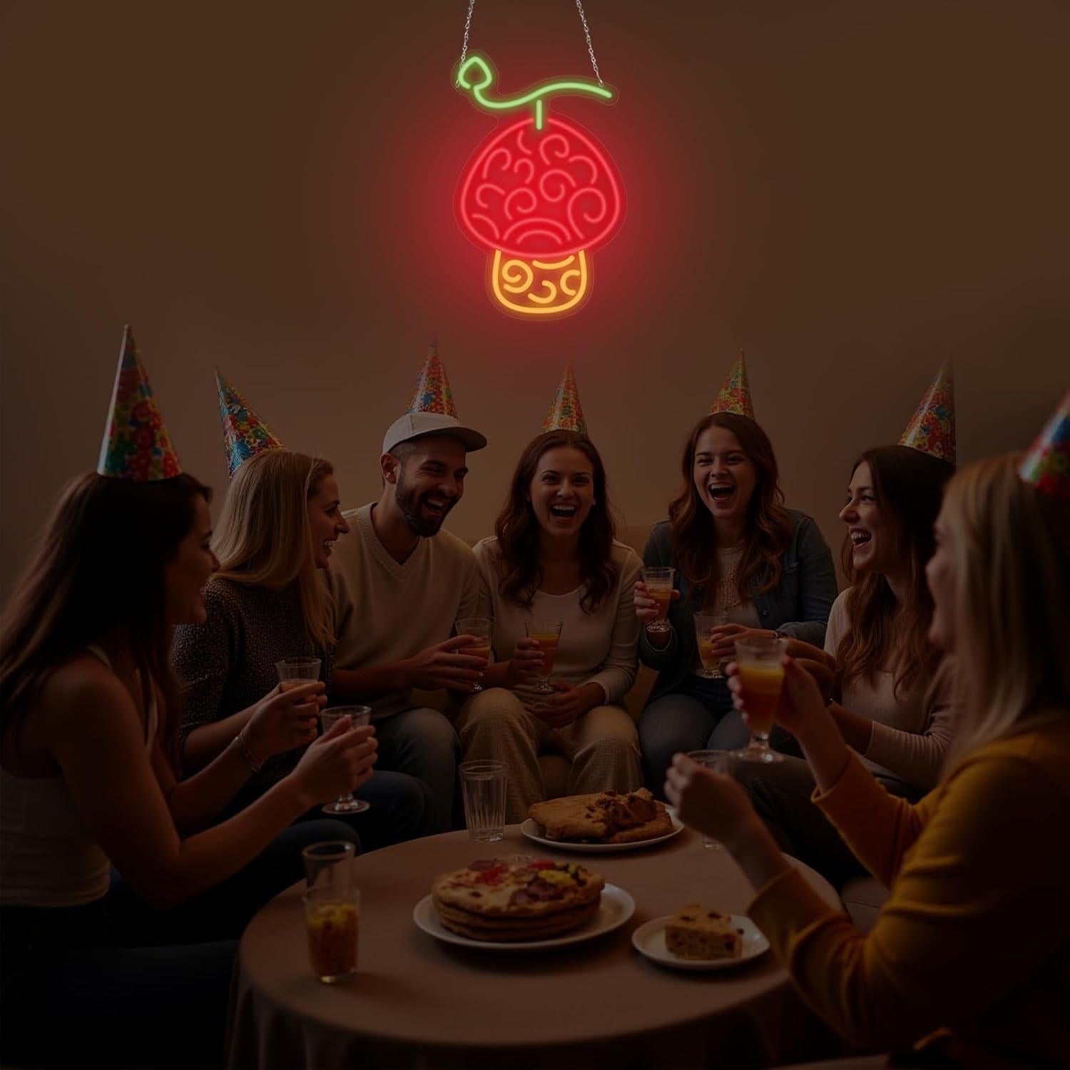 Letrero Neon Fruta Humana GTOTd 27.3x42 cm Decoración