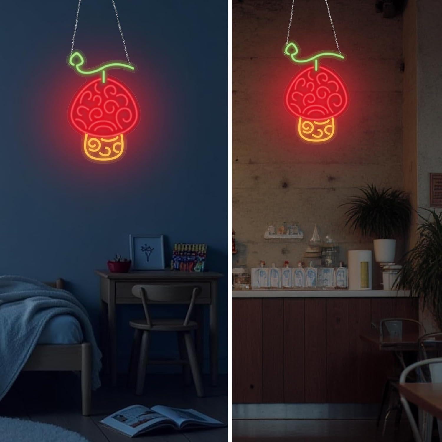 Letrero Neon Fruta Humana GTOTd 27.3x42 cm Decoración