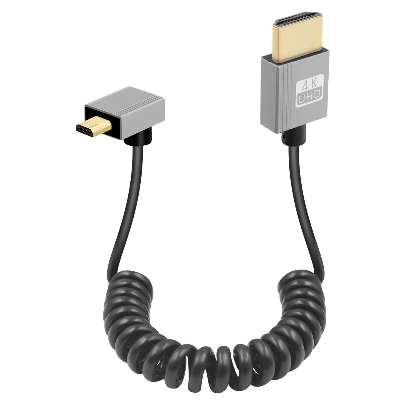 Cable Micro HDMI a HDMI GELRHONR 4K 0.30-0.91m Ángulo 90°
