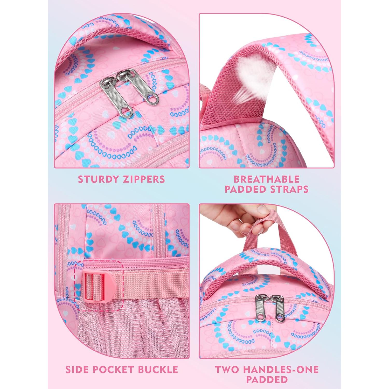 Mochila Escolar BLUEFAIRY Rosa Durazno 43x30x15 cm 25L