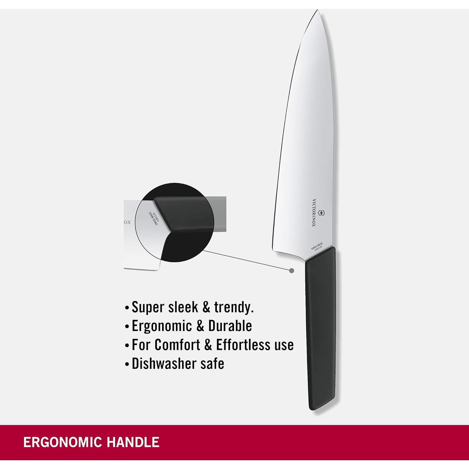 Cuchillo de Chef Victorinox 20 cm Acero Inoxidable Negro