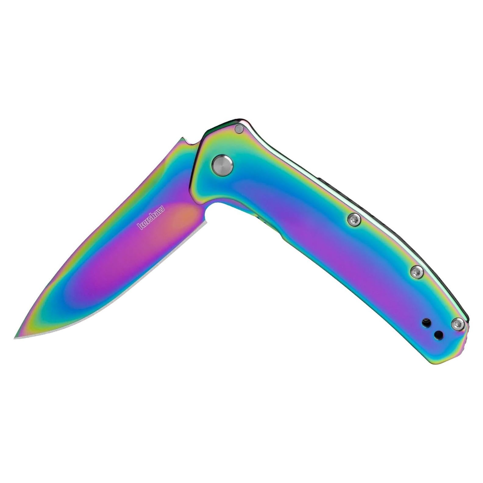 Cuchillo de bolsillo Kershaw Rainbow Outcome 7.9 cm acero inoxidable