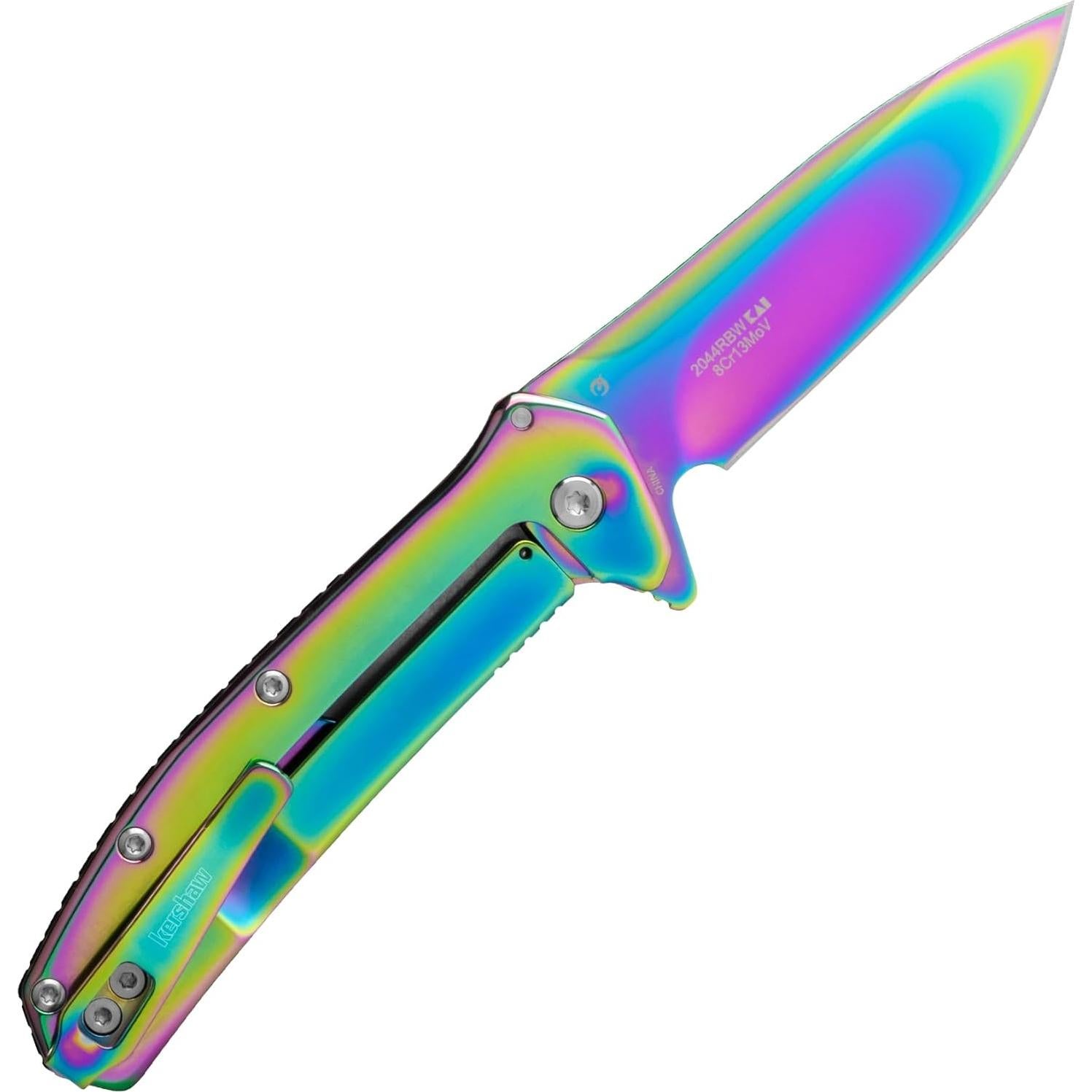 Cuchillo de bolsillo Kershaw Rainbow Outcome 7.9 cm acero inoxidable