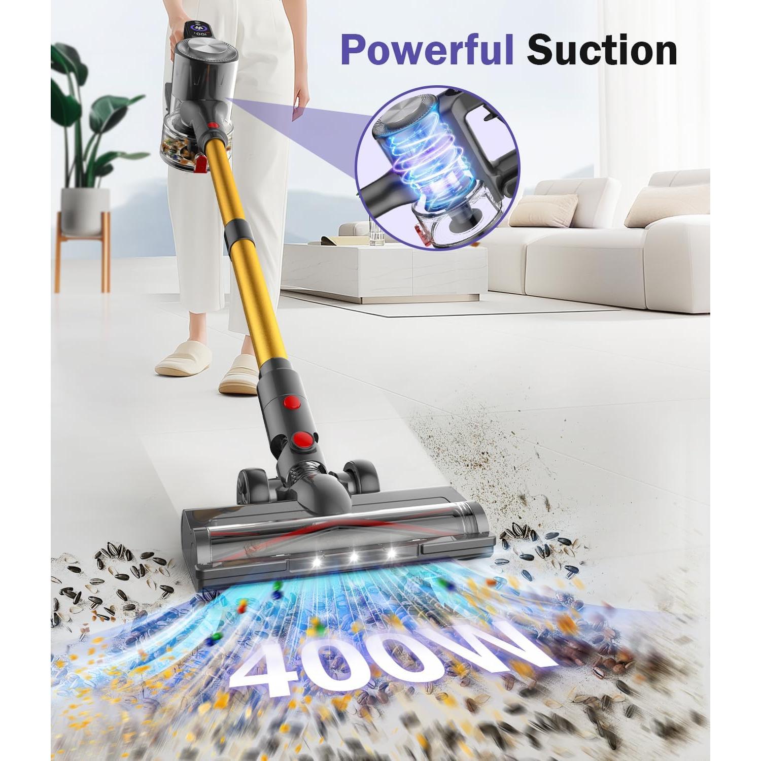 Aspiradora Inalámbrica Natrogix A40 450W 45 Minutos LED