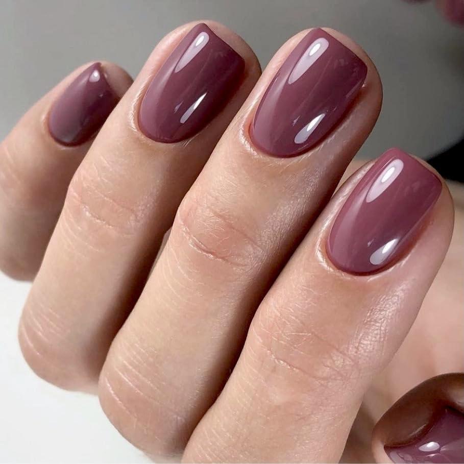 Uñas Postizas Cortas WOOYAS Gel Rosa 24 Piezas Reutilizables