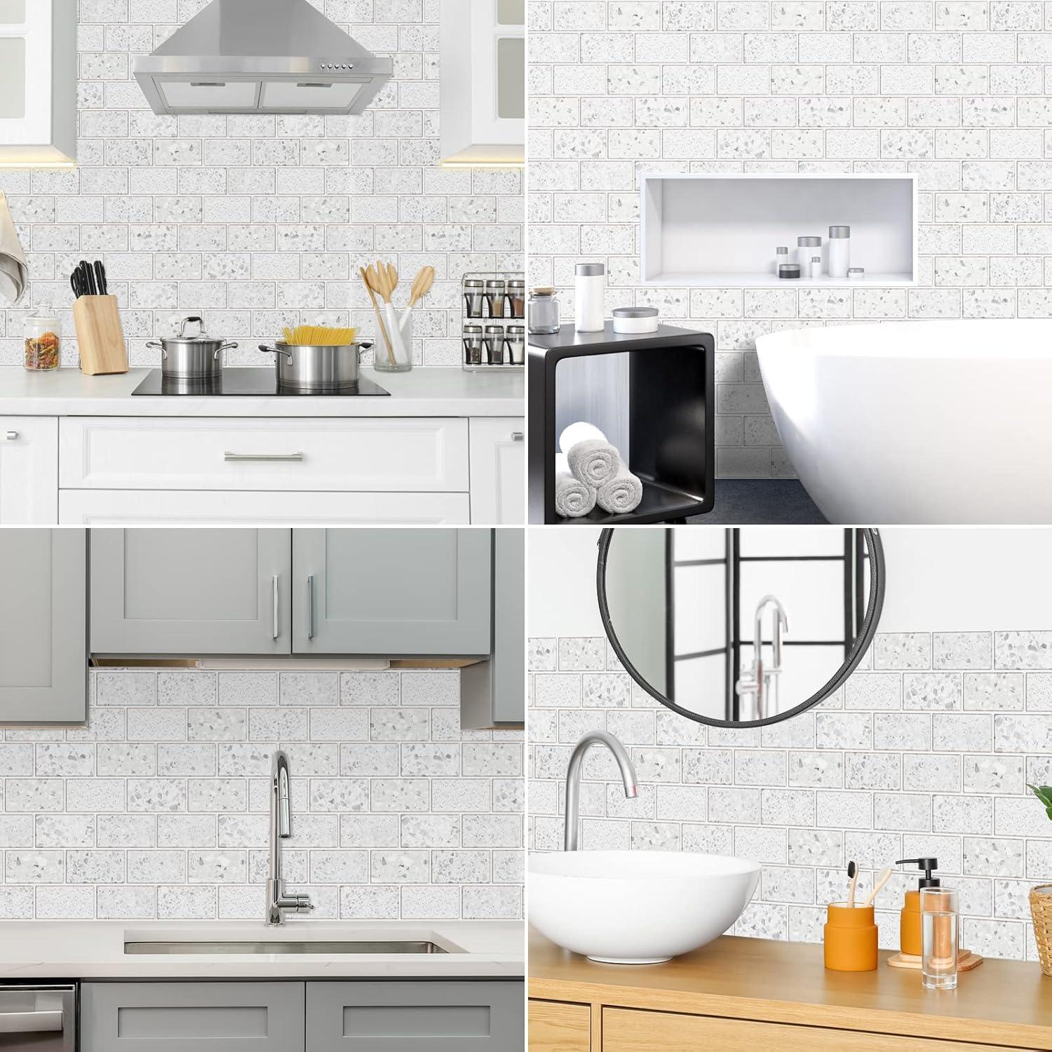 Azulejos Autoadhesivos URCOLOR 10 Hojas 30.48x30.48cm Blanco