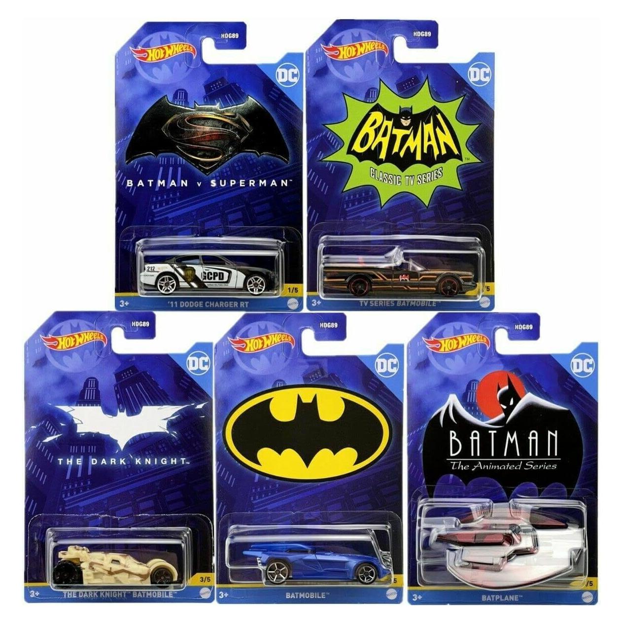Hot Wheels Batman 2022 Conjunto 5 Vehículos Diecast