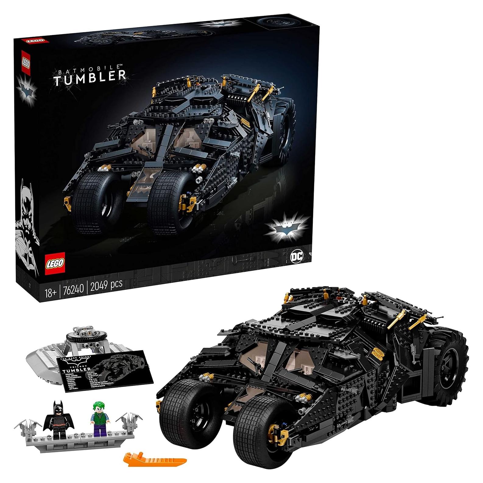 LEGO DC Batman Batmobile Tumbler 76240 Iconic Car Model from The Dark Knight Trilogy, Building Set for Adults, Collectible Display Gift Idea