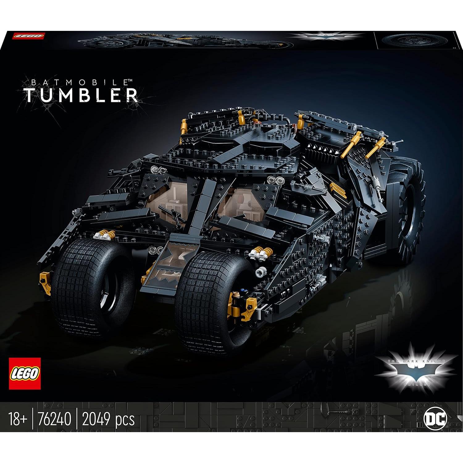 LEGO DC Batman Batmobile Tumbler 76240 Iconic Car Model from The Dark Knight Trilogy, Building Set for Adults, Collectible Display Gift Idea