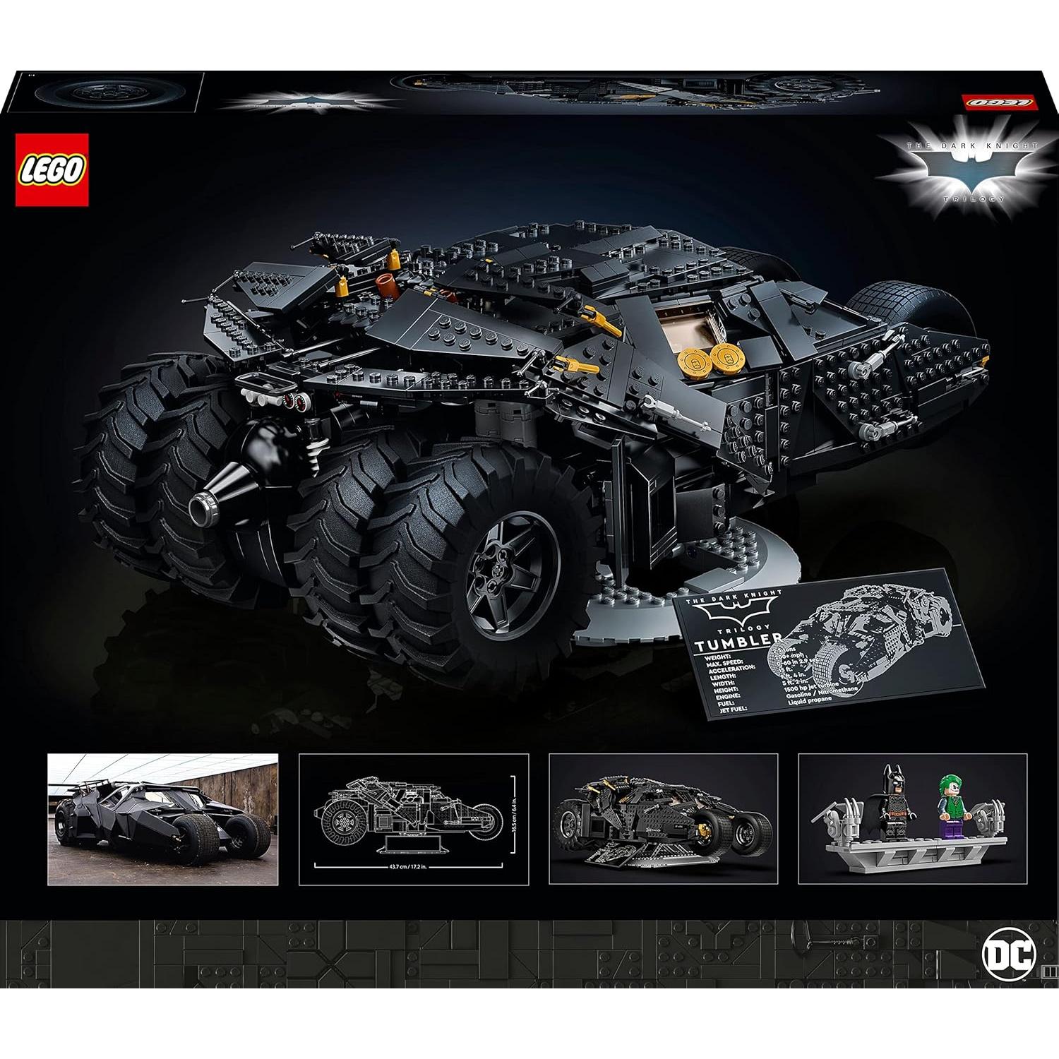 LEGO DC Batman Batmobile Tumbler 76240 Iconic Car Model from The Dark Knight Trilogy, Building Set for Adults, Collectible Display Gift Idea