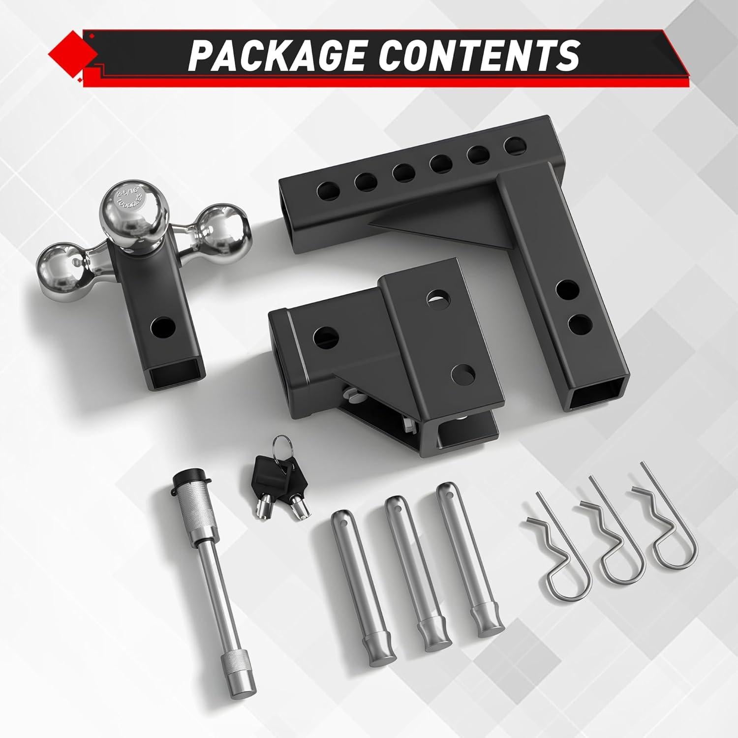 Soporte de Remolque Tri-Bola Ajustable TYT 4536 kg