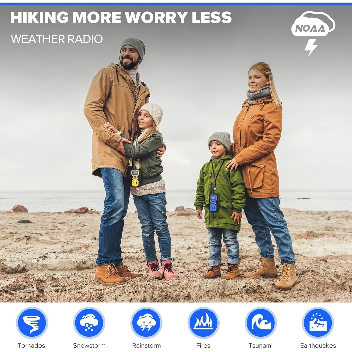 Walkie Talkies WisHouse M9 Recargables 2 Vías para Niños y Adultos