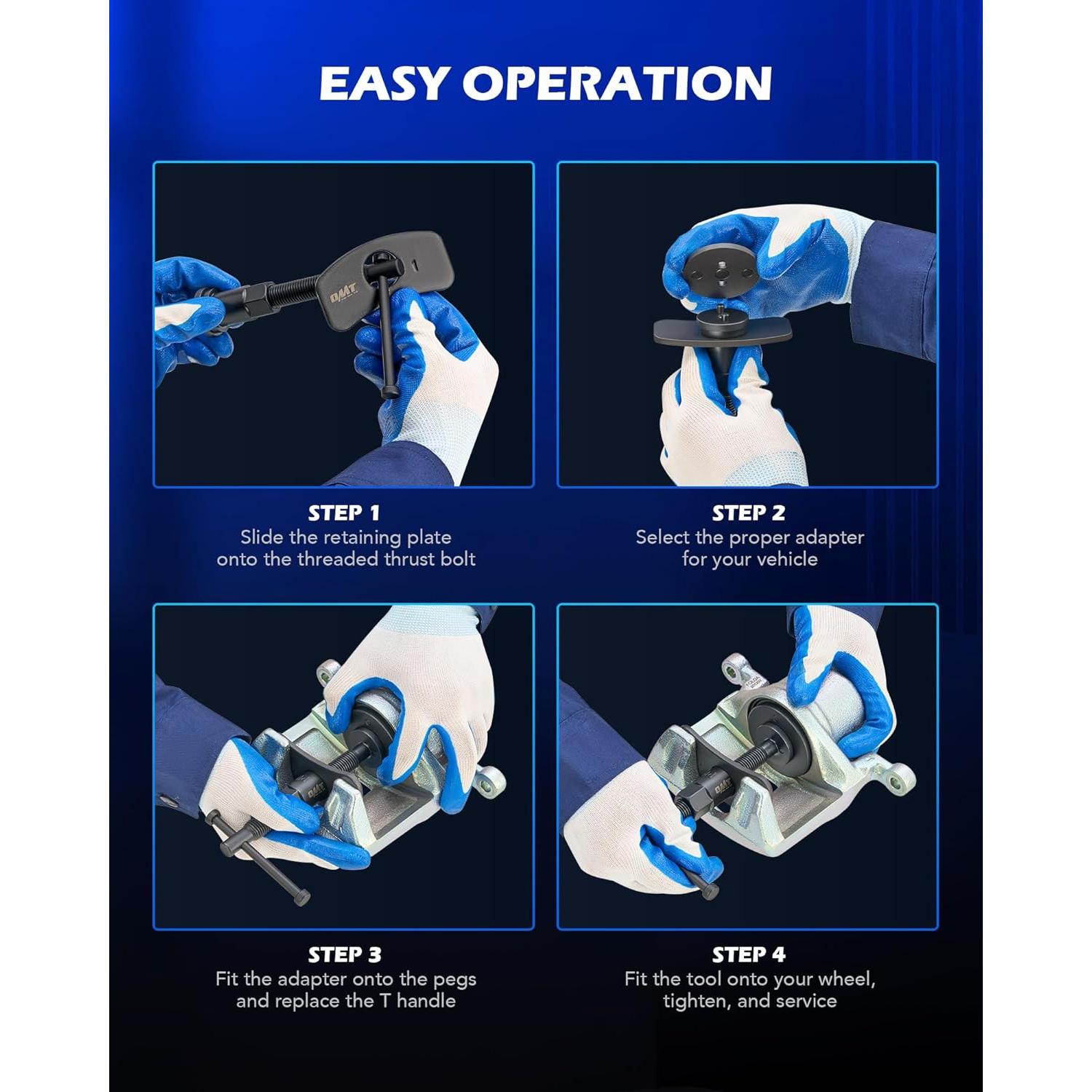 Kit de Herramientas de Compresión de Caliper de Freno Orion Motor Tech - 24 Piezas