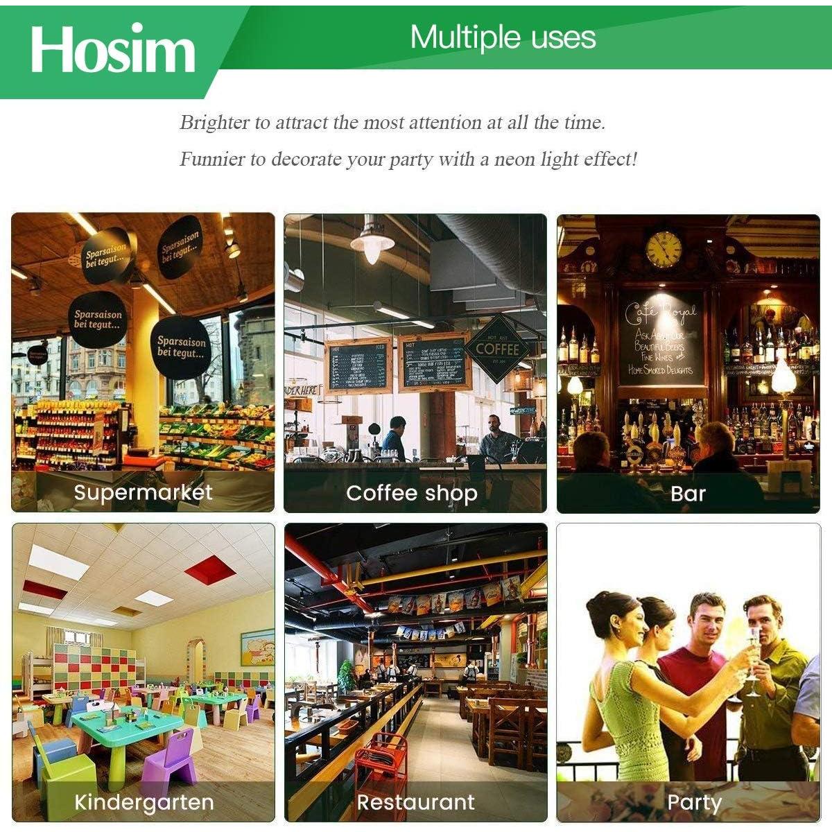 Tablero LED Borrable Hosim 40x30 cm con 8 Marcadores