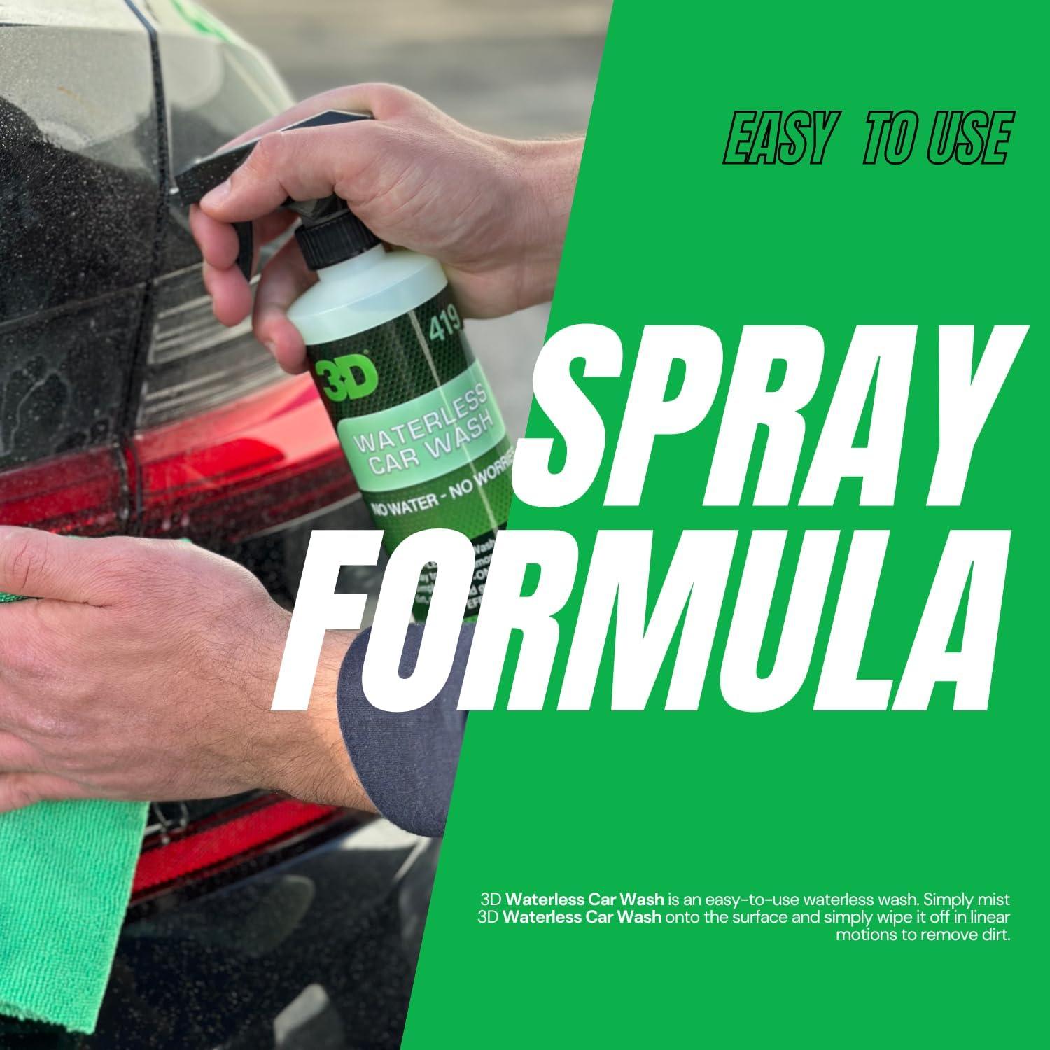 Lavado de Auto Sin Agua 3D - Spray Detallador 16oz - Sin Jabón