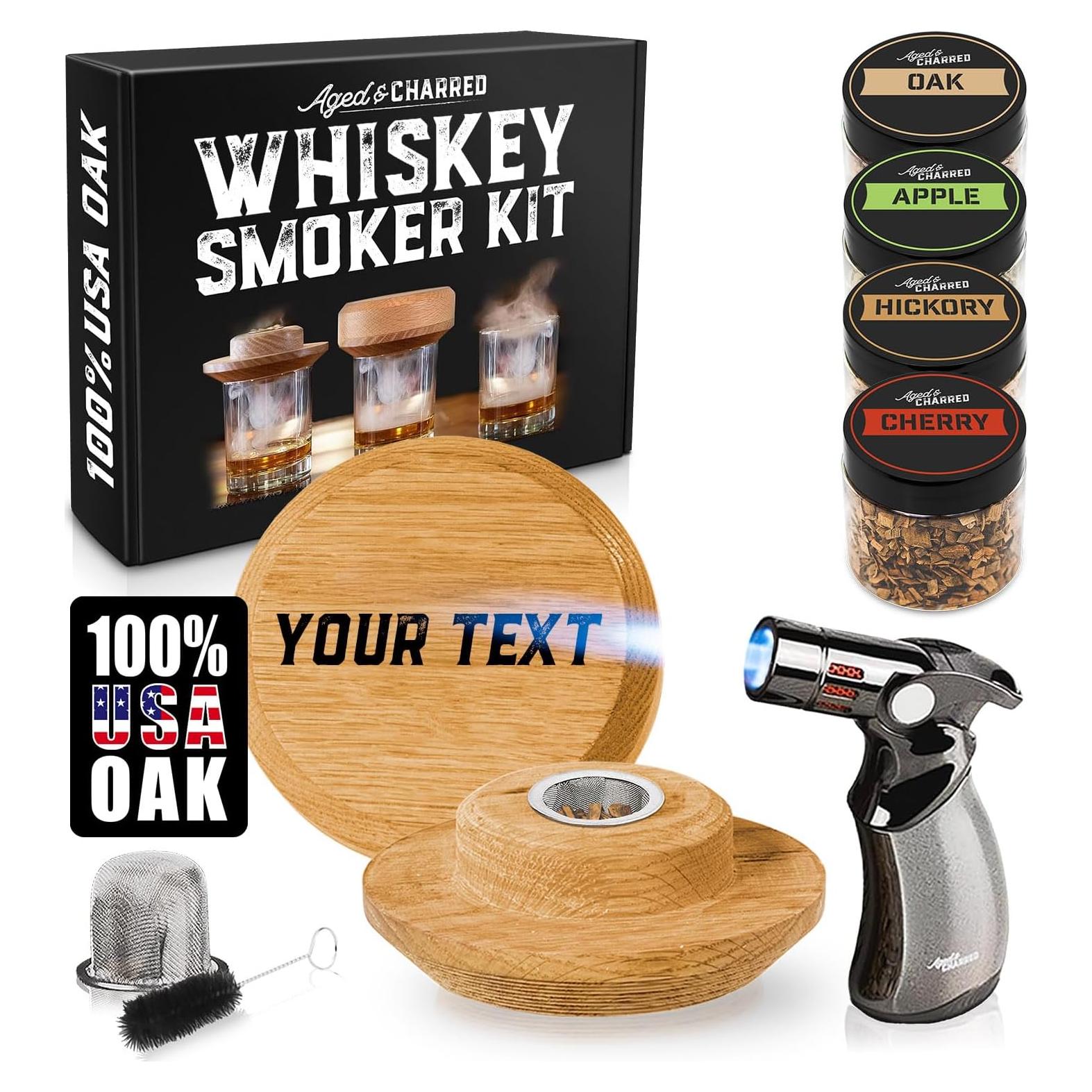Kit de Ahumador de Whisky Aged & Charred con Tapa Personalizada