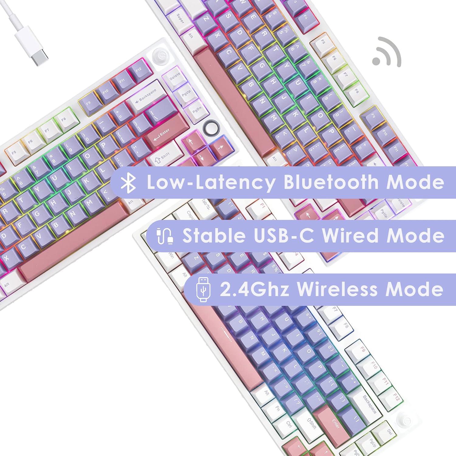 Teclado Mecánico Keymecher KS75T 75% RGB Inalámbrico