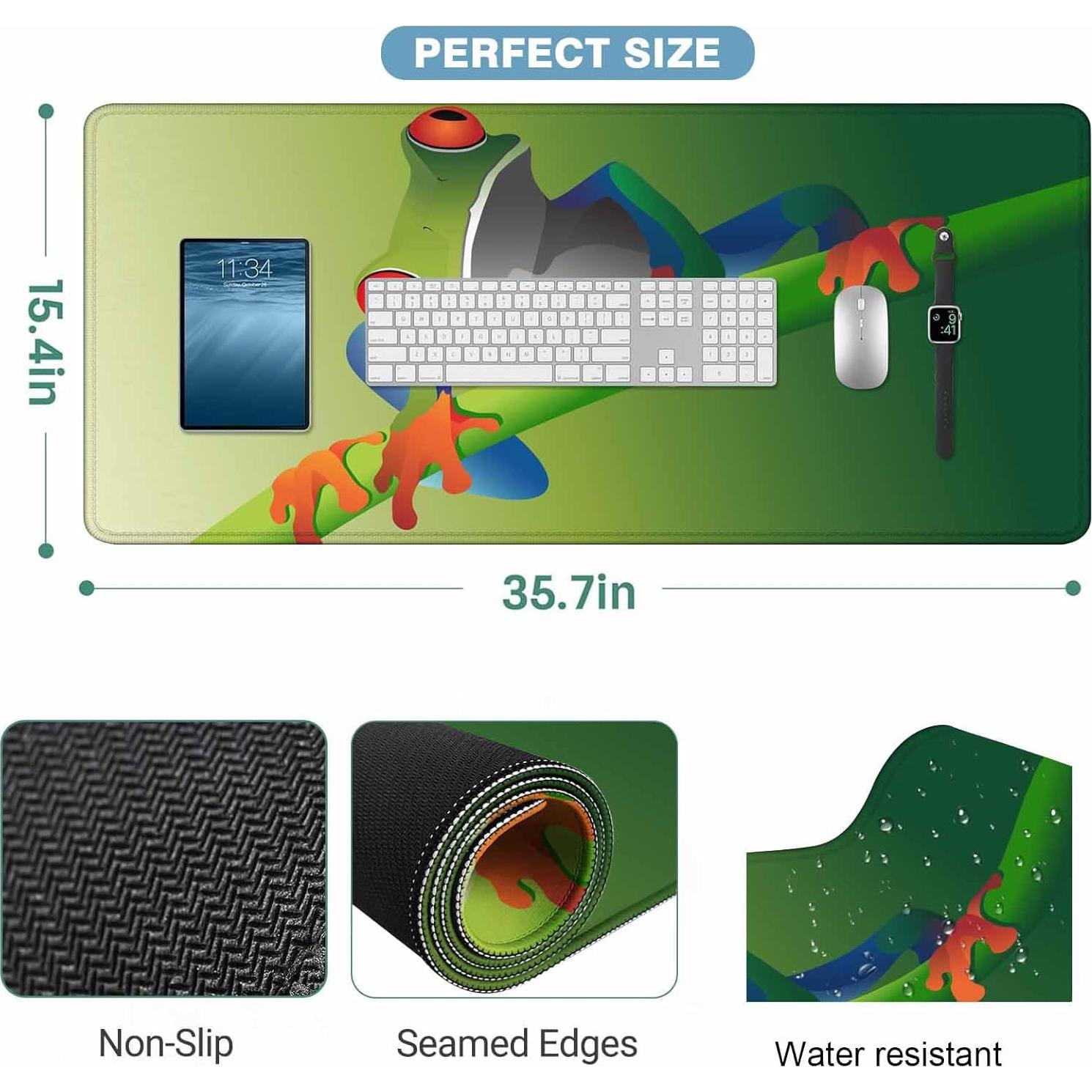 Alfombrilla de Ratón Grande Y YIHANGBEST 900x400mm Verde Rana