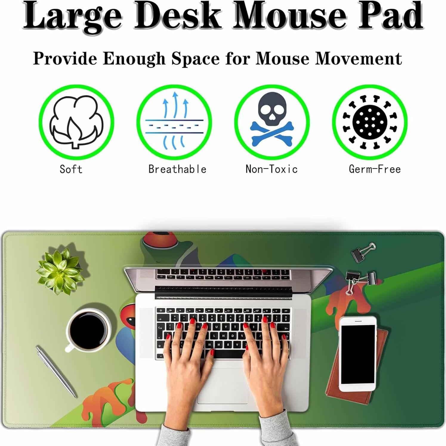 Alfombrilla de Ratón Grande Y YIHANGBEST 900x400mm Verde Rana
