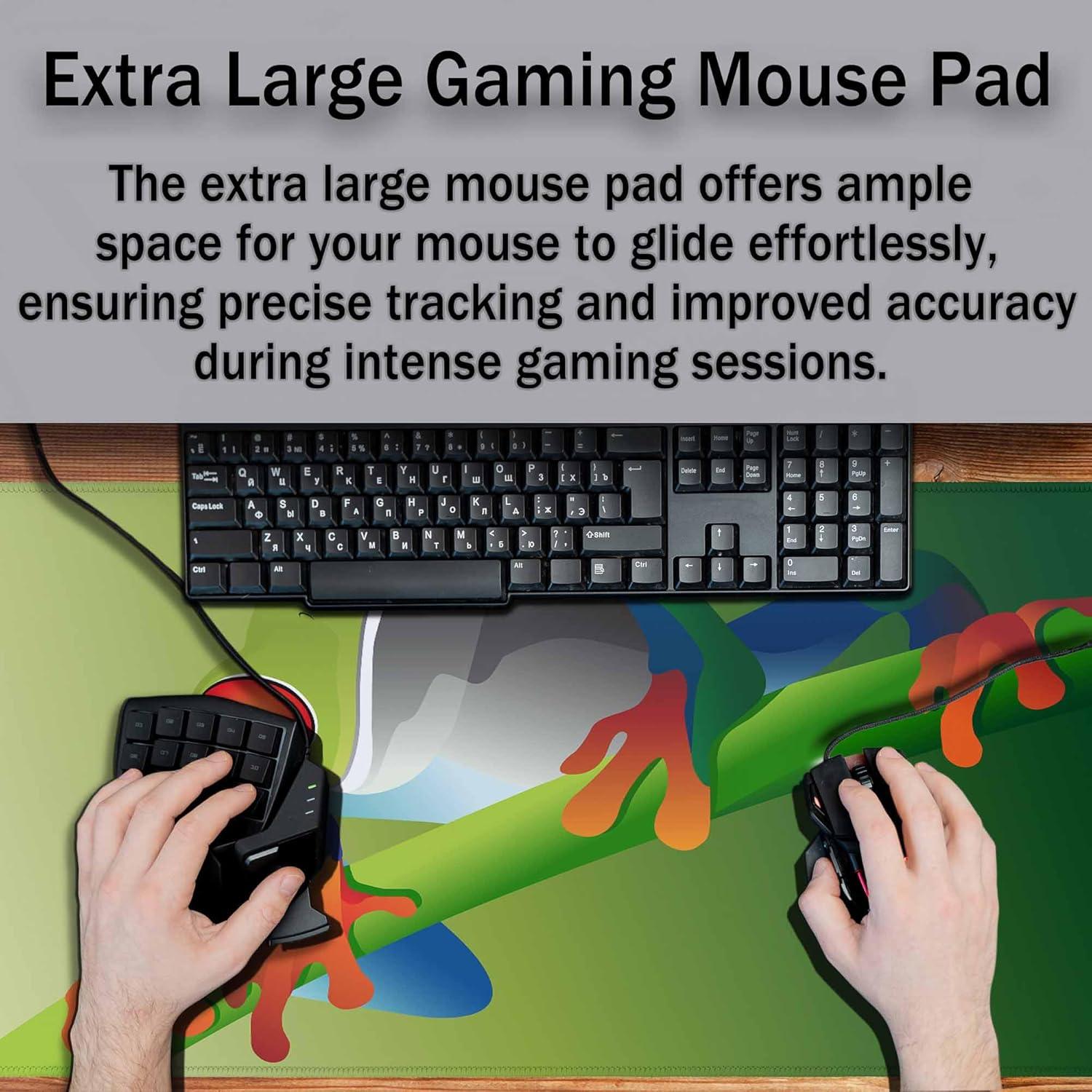 Alfombrilla de Ratón Grande Y YIHANGBEST 900x400mm Verde Rana