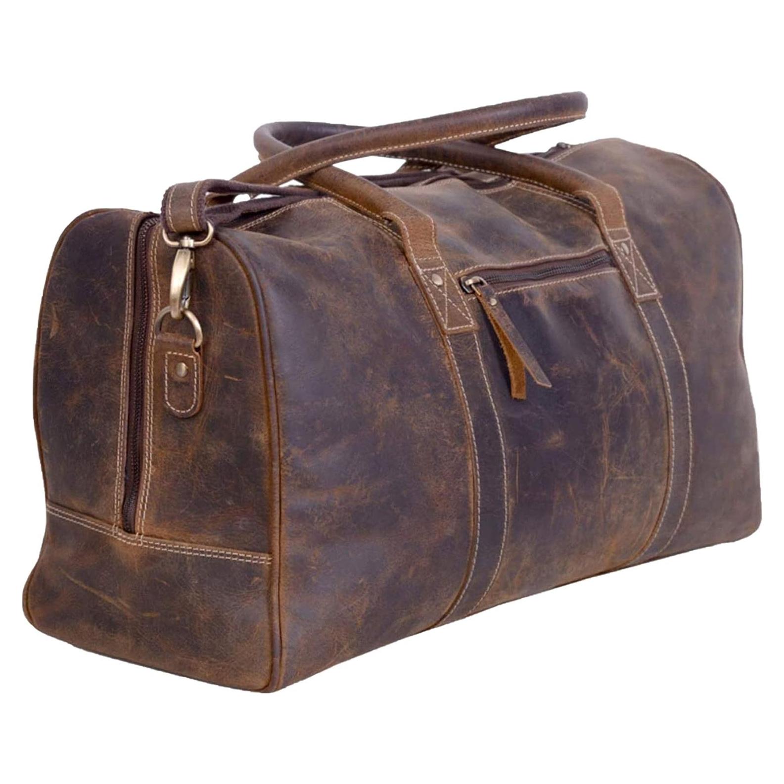 Bolsa de Viaje Duffle KomalC 61cm Cuero Vintage Unisex