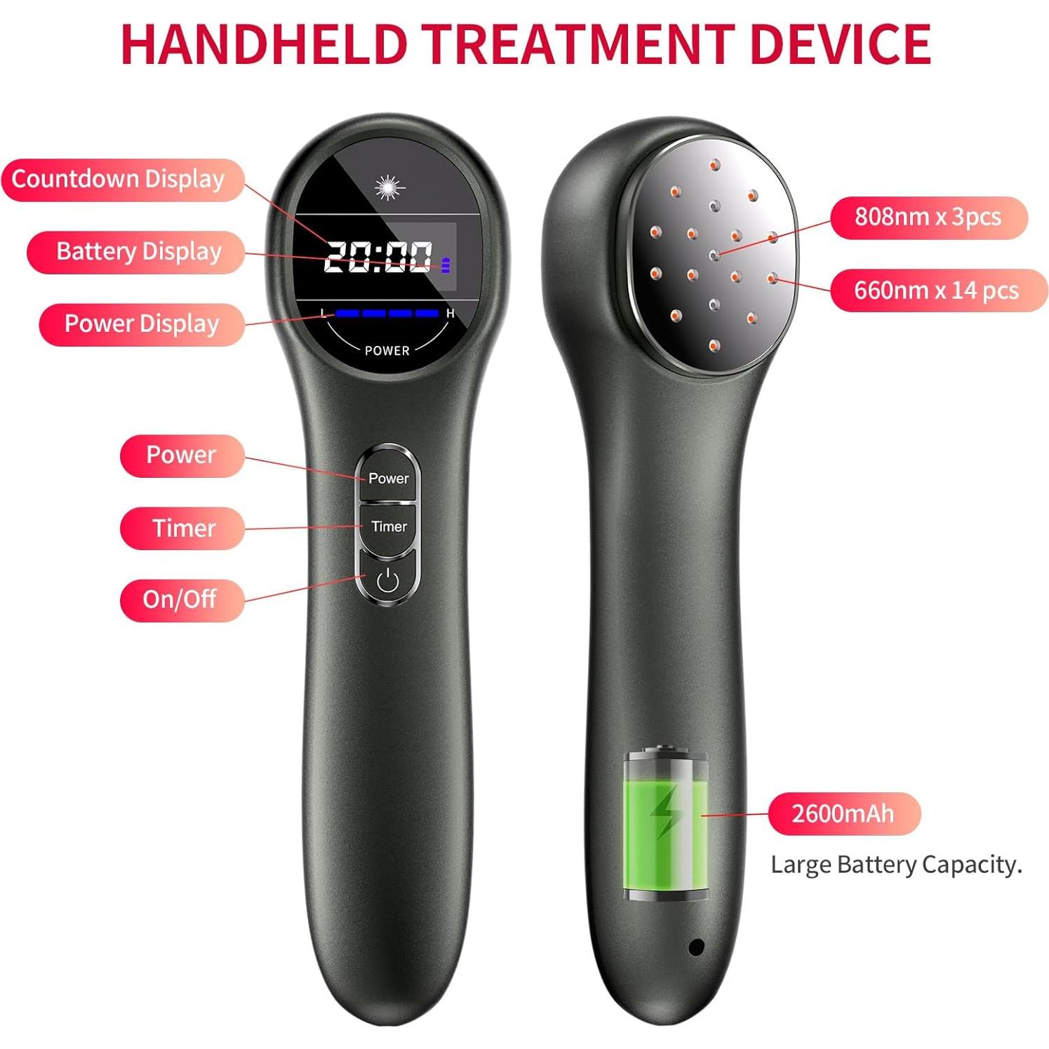 Dispositivo de Terapia de Luz Roja Anyork 650nm y 808nm