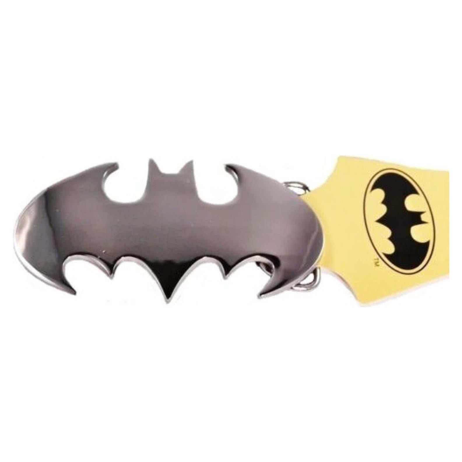 Superhero Bat Symbol Silvertone Metal Belt Buckle