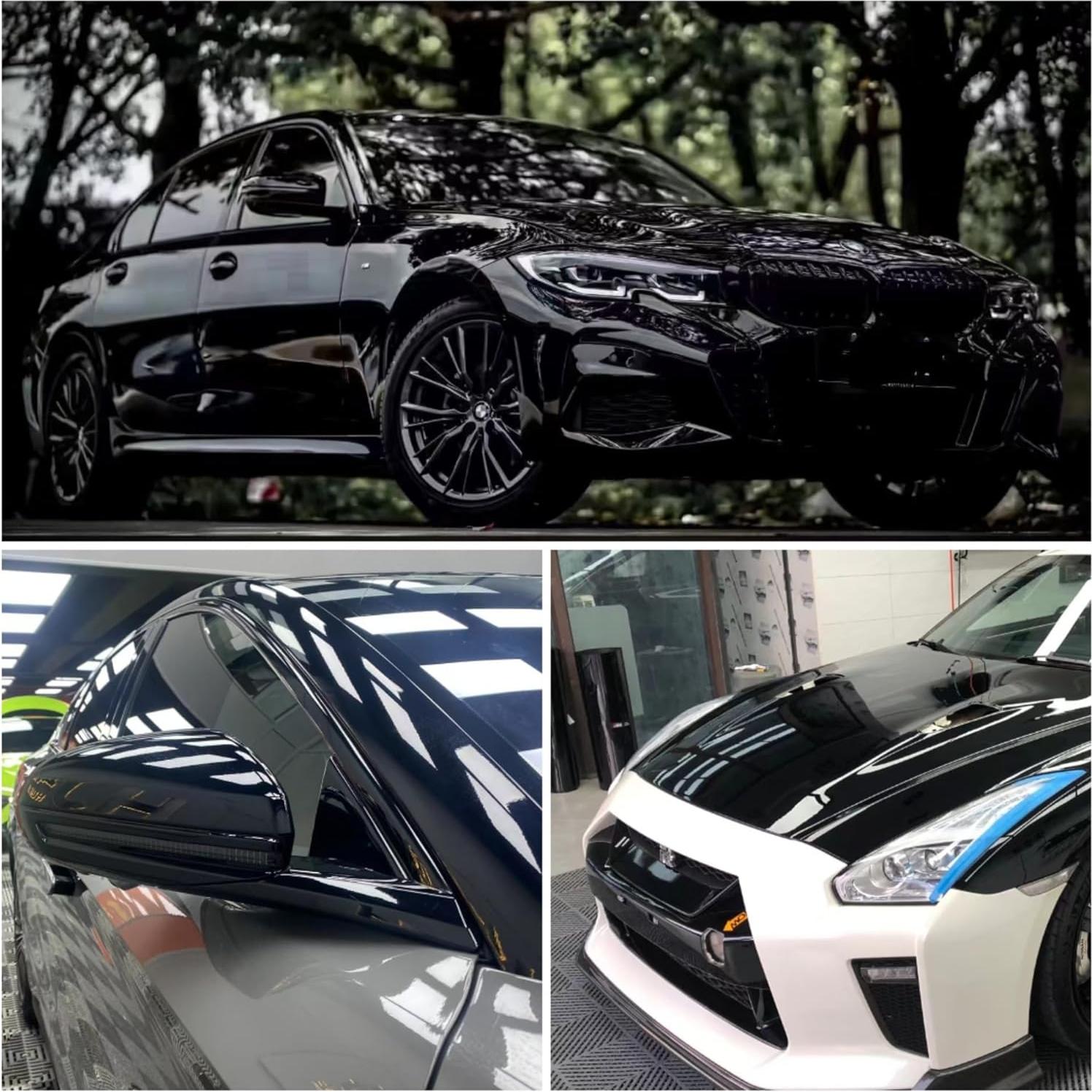 Película de Vinilo LZLRUN Ultra Gloss Negro 0.30m x 1.52m