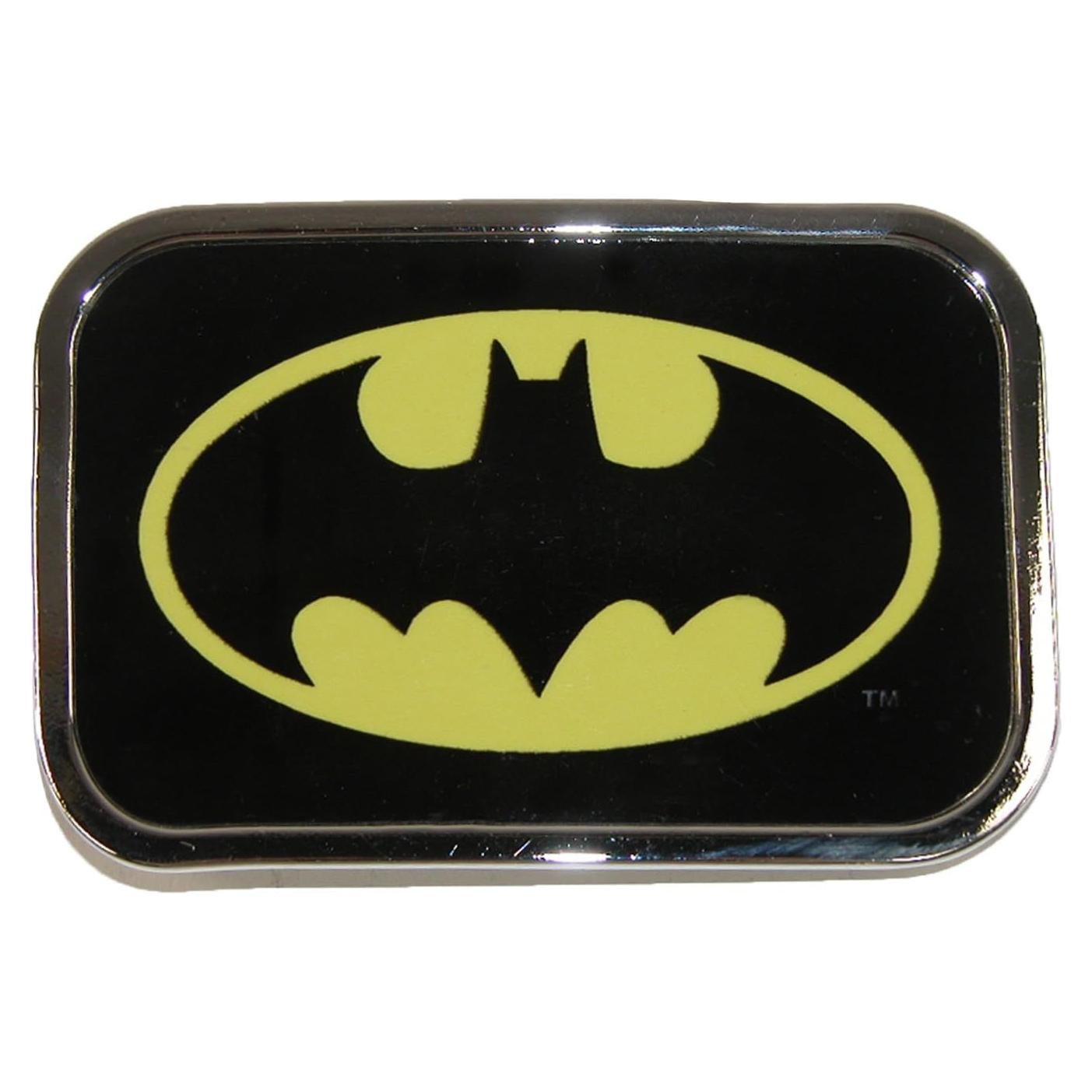Hebilla de Cinturón Batman Negra Amarilla 9.14 x 6.03 cm