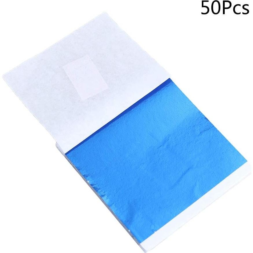 50 Hojas Papel Foil Imitación Dorado SUPVOX 21.6x20.3cm