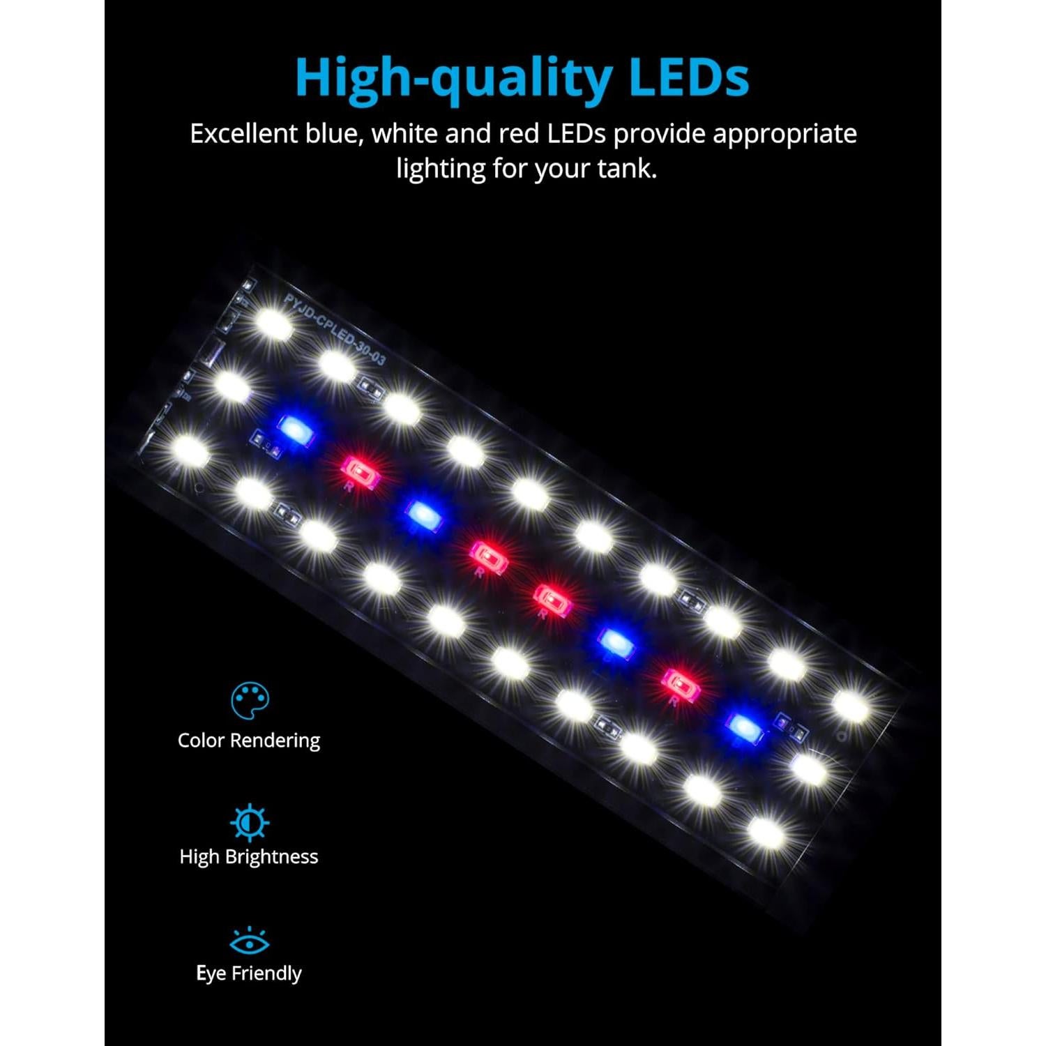 Luz de Acuario LED NICREW Clip On 21.17 cm para Plantas