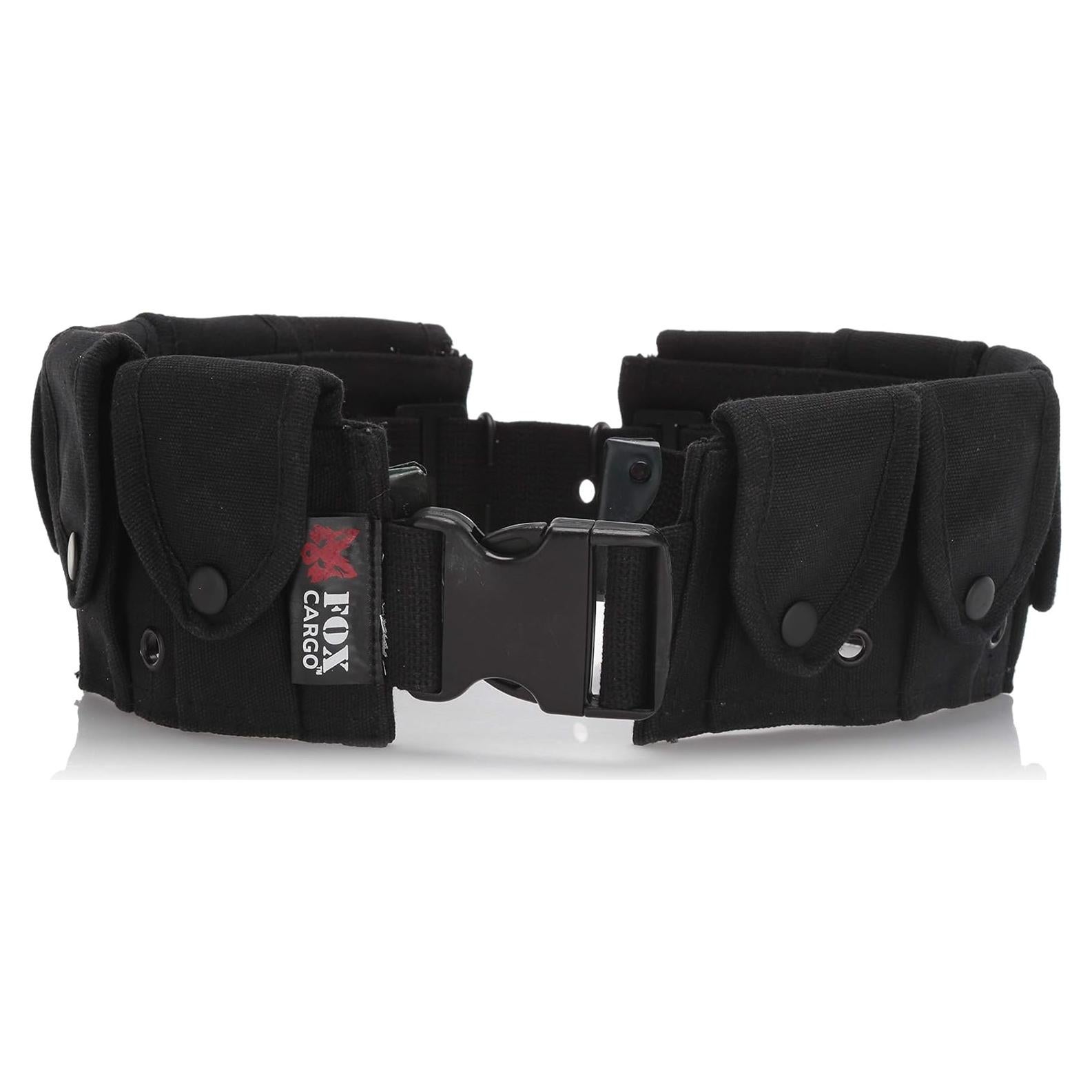 Cinturón Militar Fox Outdoor Ajustable 147 cm Negro