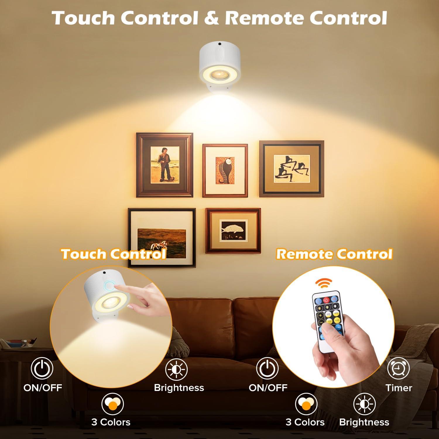 Apliques de Pared LED Plomixius 3000mAh 3 Modos 2 Psc