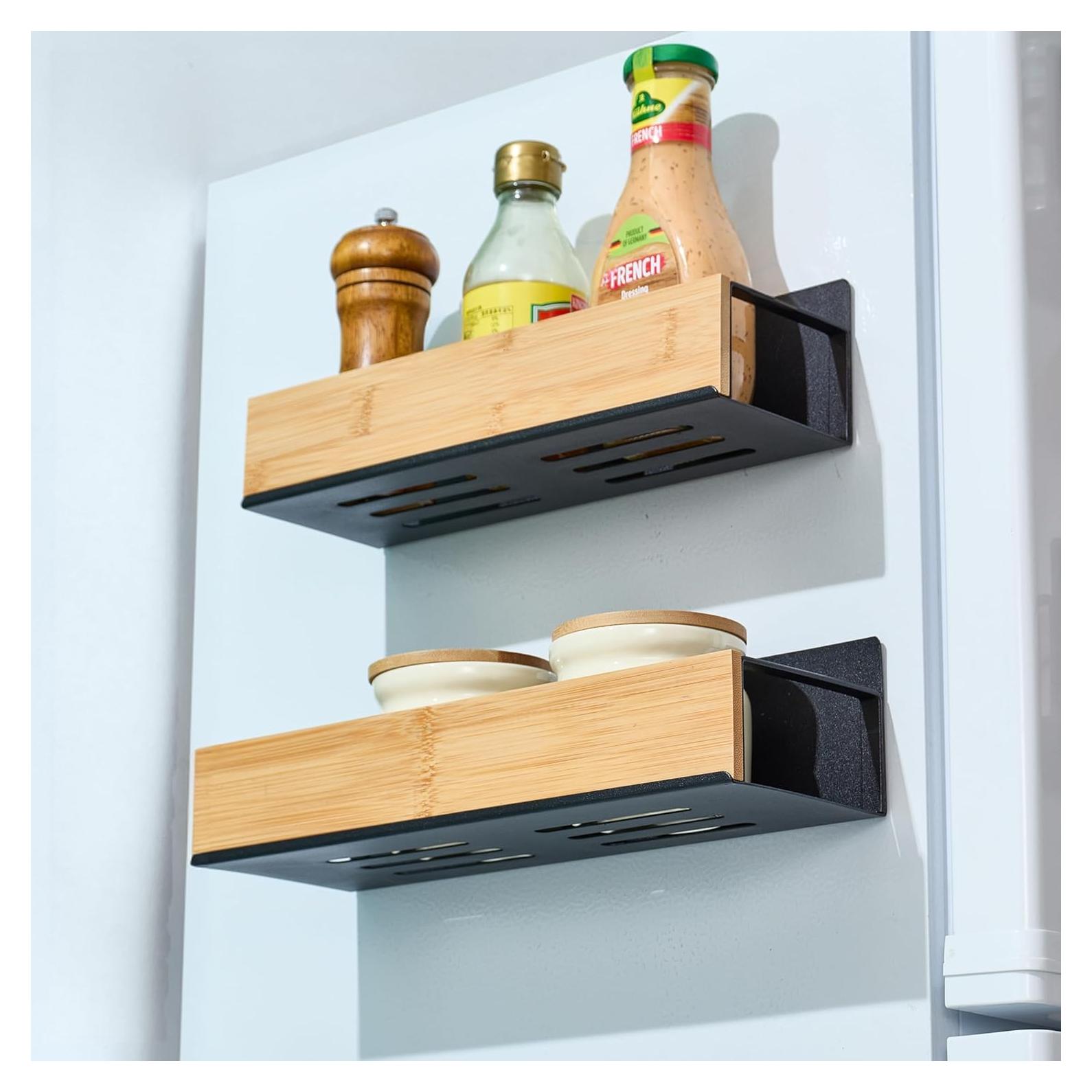 Estante de Especias Magnético HimSeon - 2 Unidades, Negro