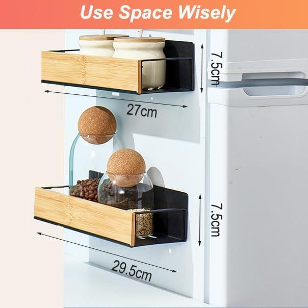 Estante de Especias Magnético HimSeon - 2 Unidades, Negro