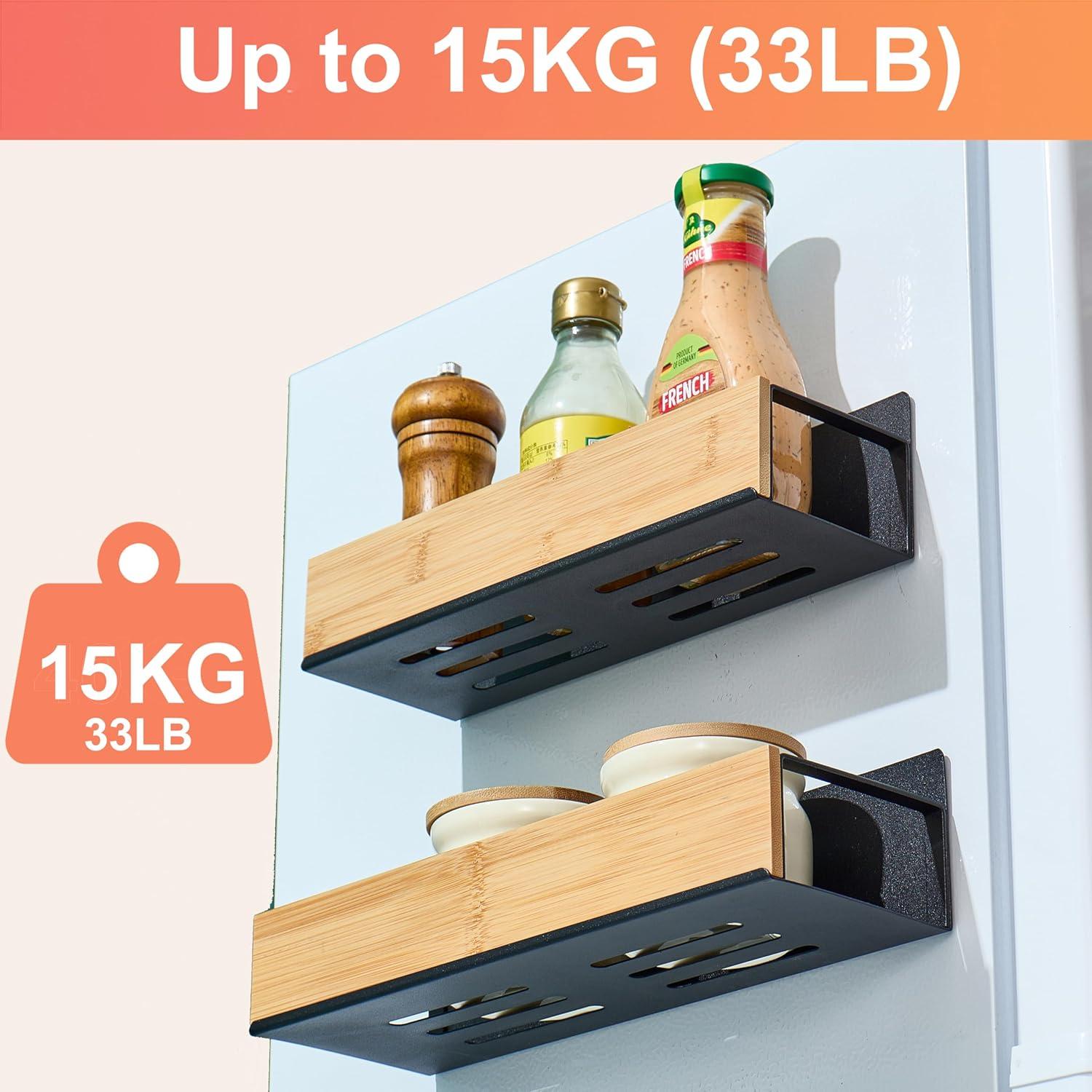 Estante de Especias Magnético HimSeon - 2 Unidades, Negro