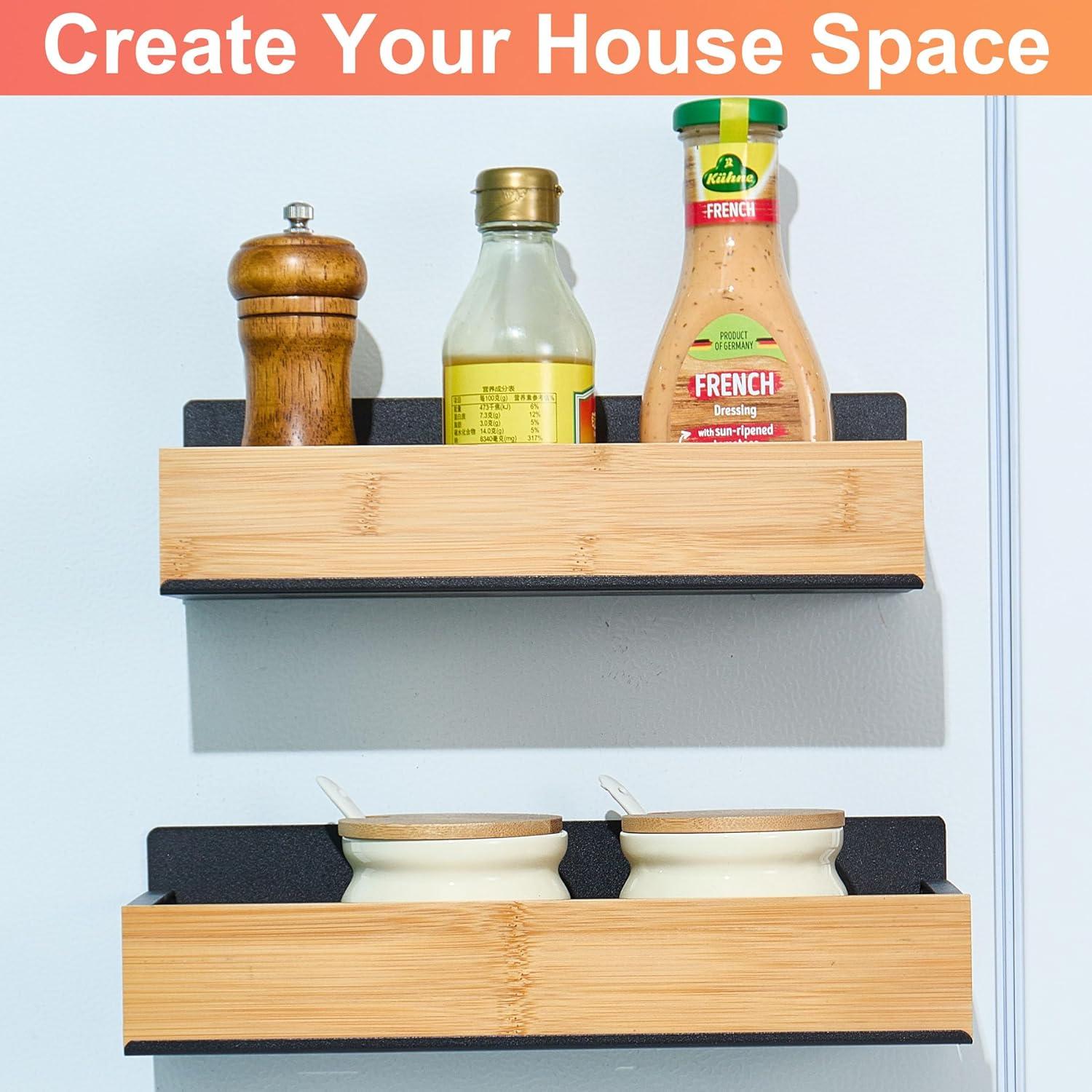 Estante de Especias Magnético HimSeon - 2 Unidades, Negro