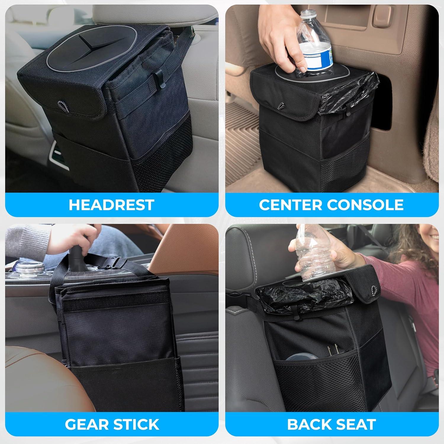 Basurero de Coche EcoNour 5.68L Impermeable Colgante Negro