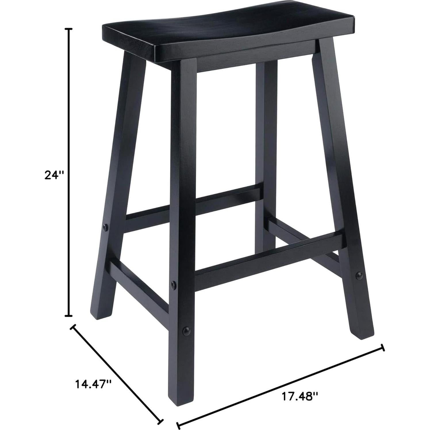 Taburete de Mostrador Winsome Satori 61 cm Negro Madera