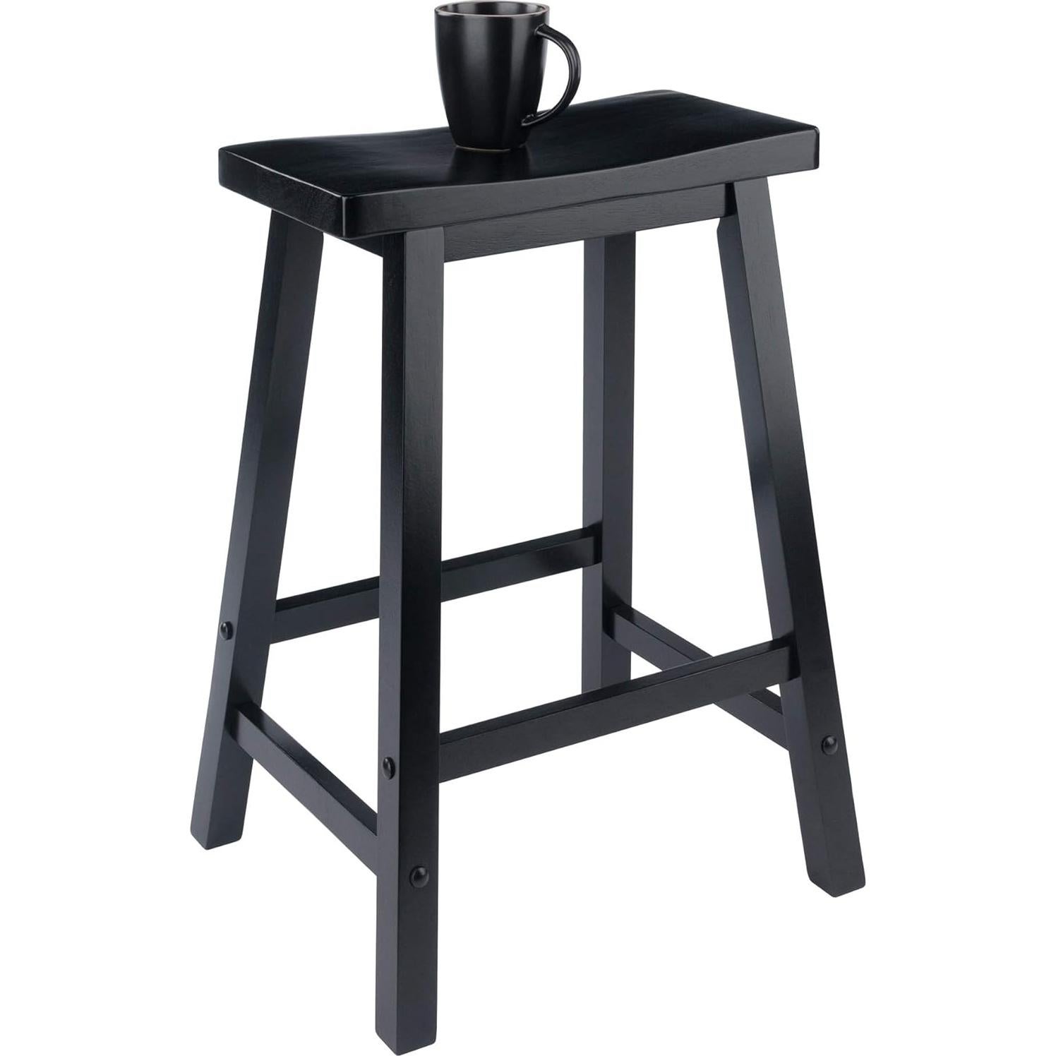 Taburete de Mostrador Winsome Satori 61 cm Negro Madera