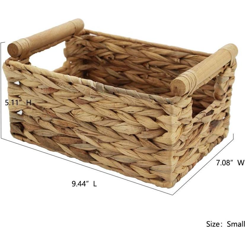 Cesta de Almacenamiento HODAKJUE Pequeña de Jacinto de Agua Natural