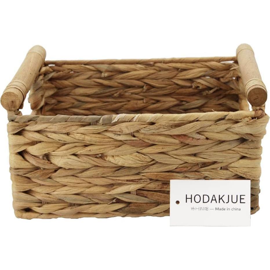Cesta de Almacenamiento HODAKJUE Pequeña de Jacinto de Agua Natural