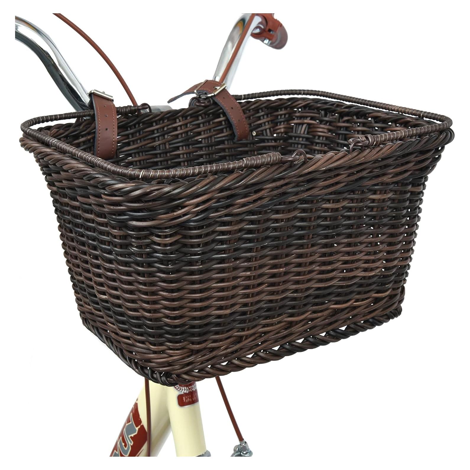 Cesta de Bicicleta GRANNY SAYS de Mimbre Desmontable 34x24x18 cm