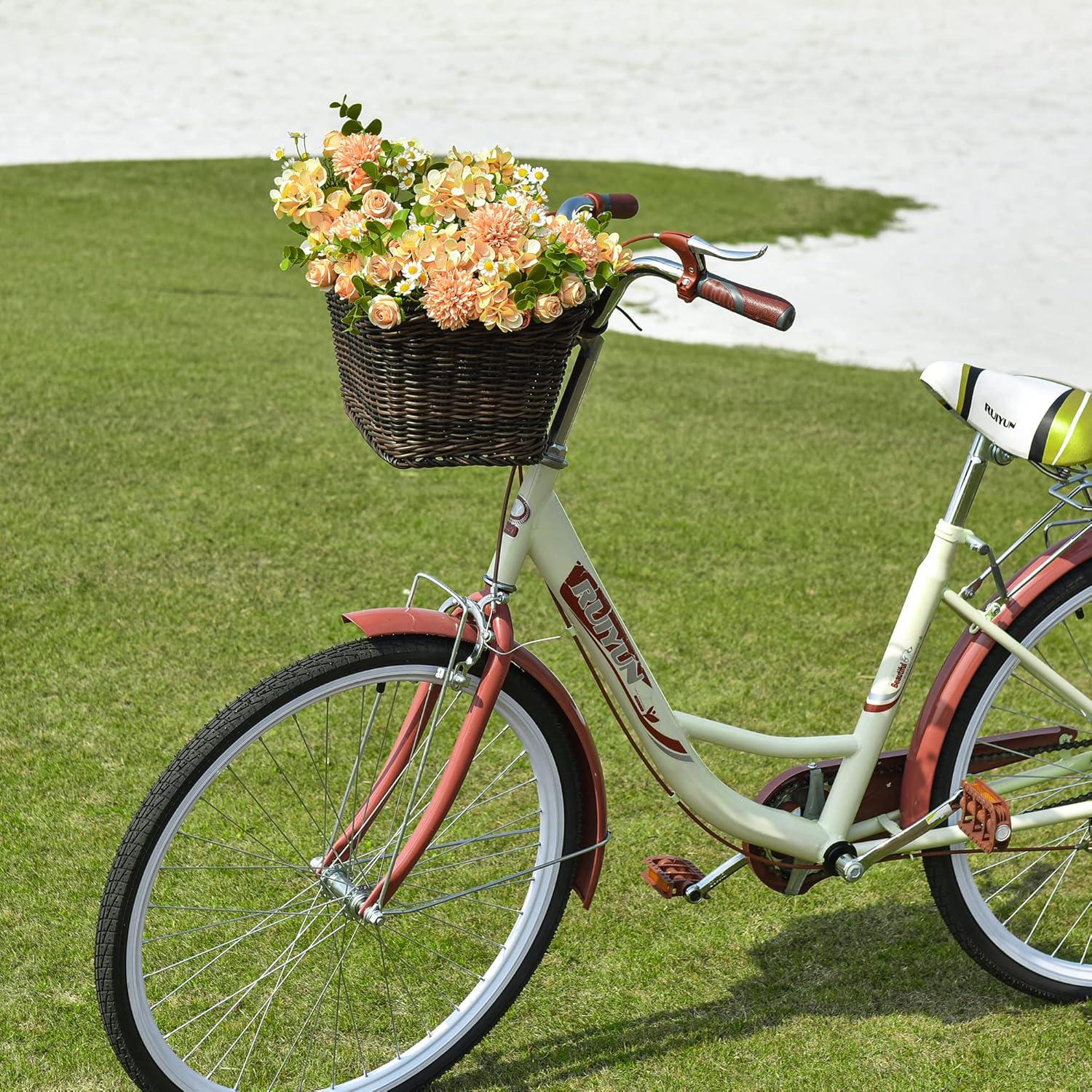 Cesta de Bicicleta GRANNY SAYS de Mimbre Desmontable 34x24x18 cm