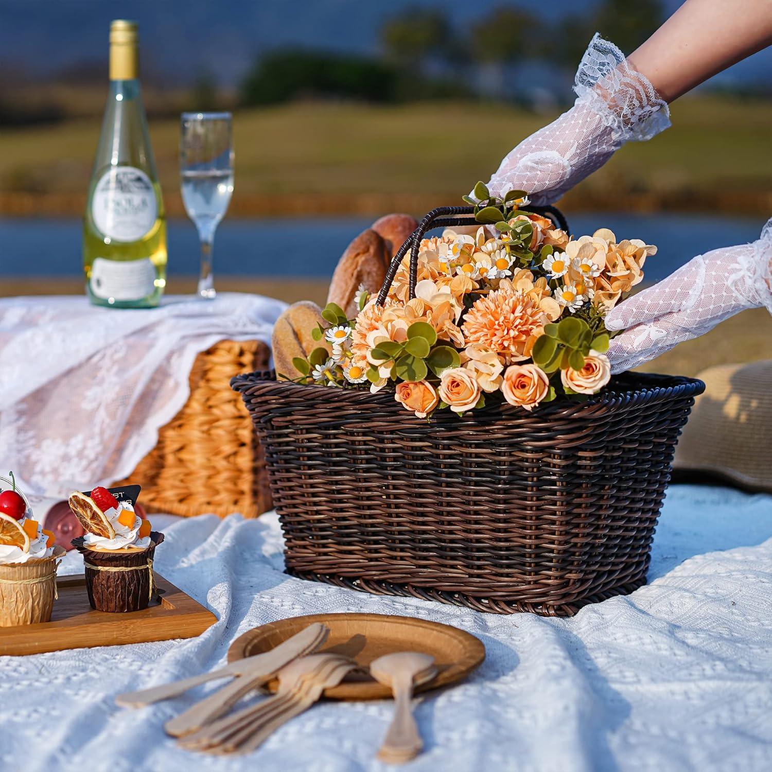 Cesta de Bicicleta GRANNY SAYS de Mimbre Desmontable 34x24x18 cm